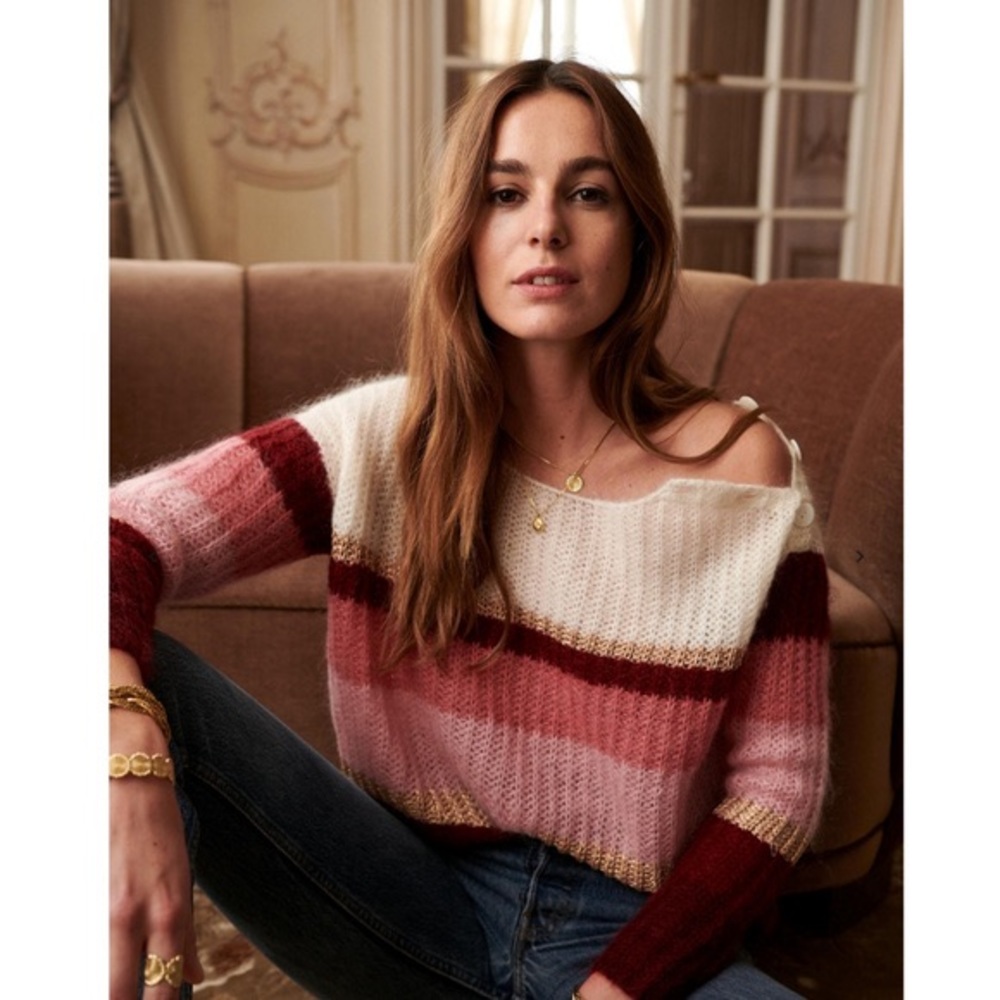 Sezane Tonia Jumper/Sweater in Multicolor Rose